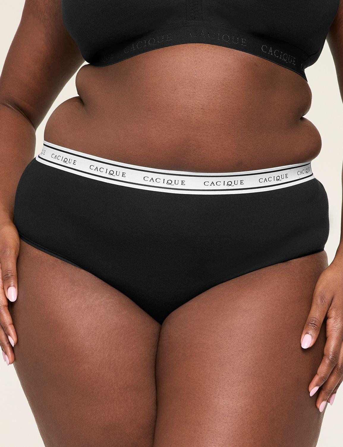 cotton high-leg brief panty with wide waistband