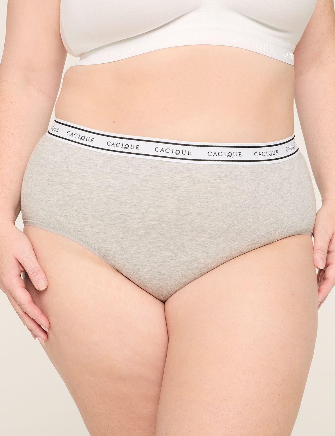 cotton high-leg brief panty with wide waistband
