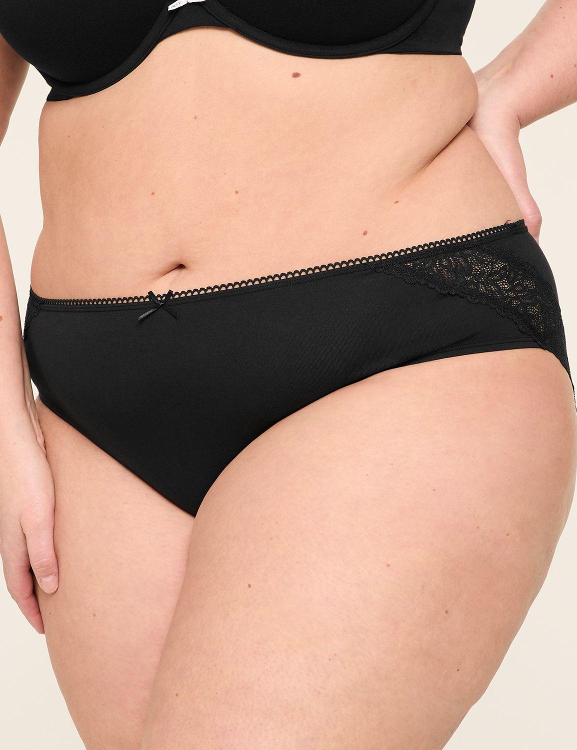 cotton hipster lace-back panty