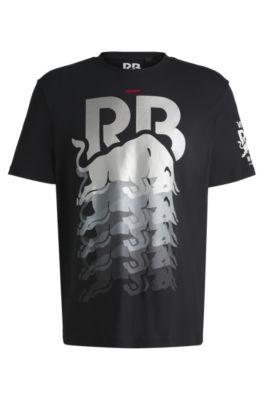 cotton-jersey fanwear t-shirt with dynamic branding- black men's t-shirts