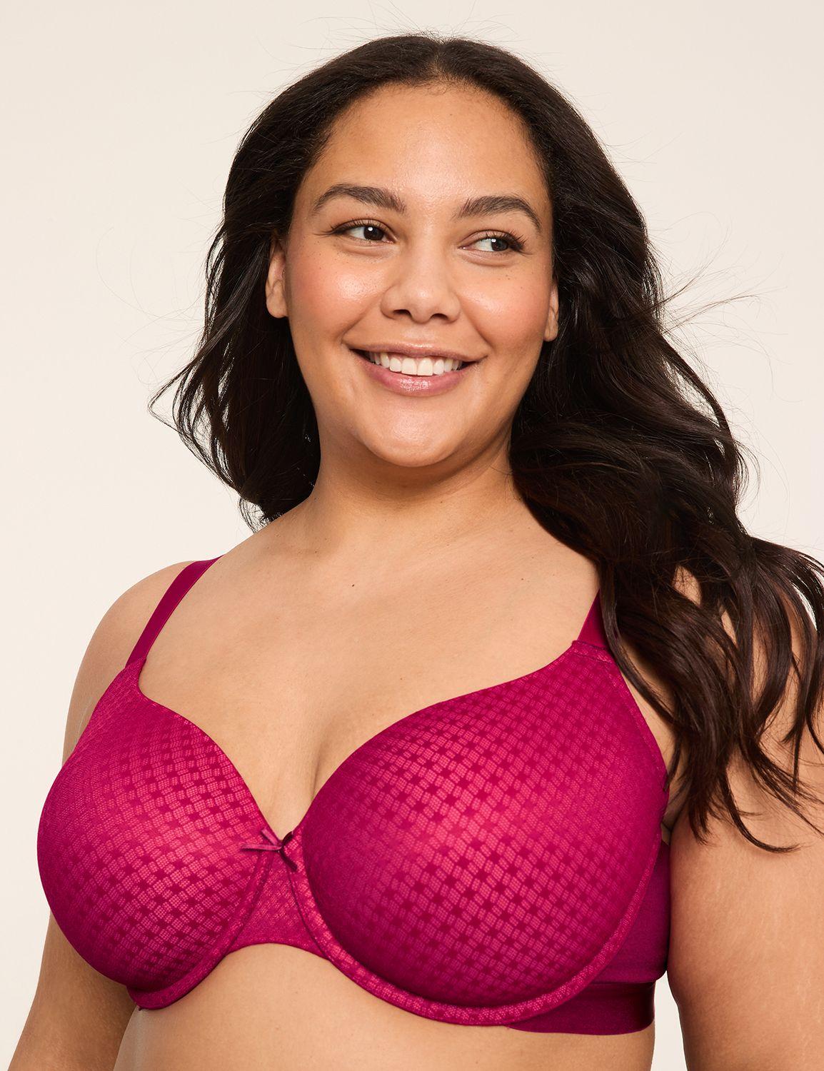 cotton lightly lined t-shirt bra with lace