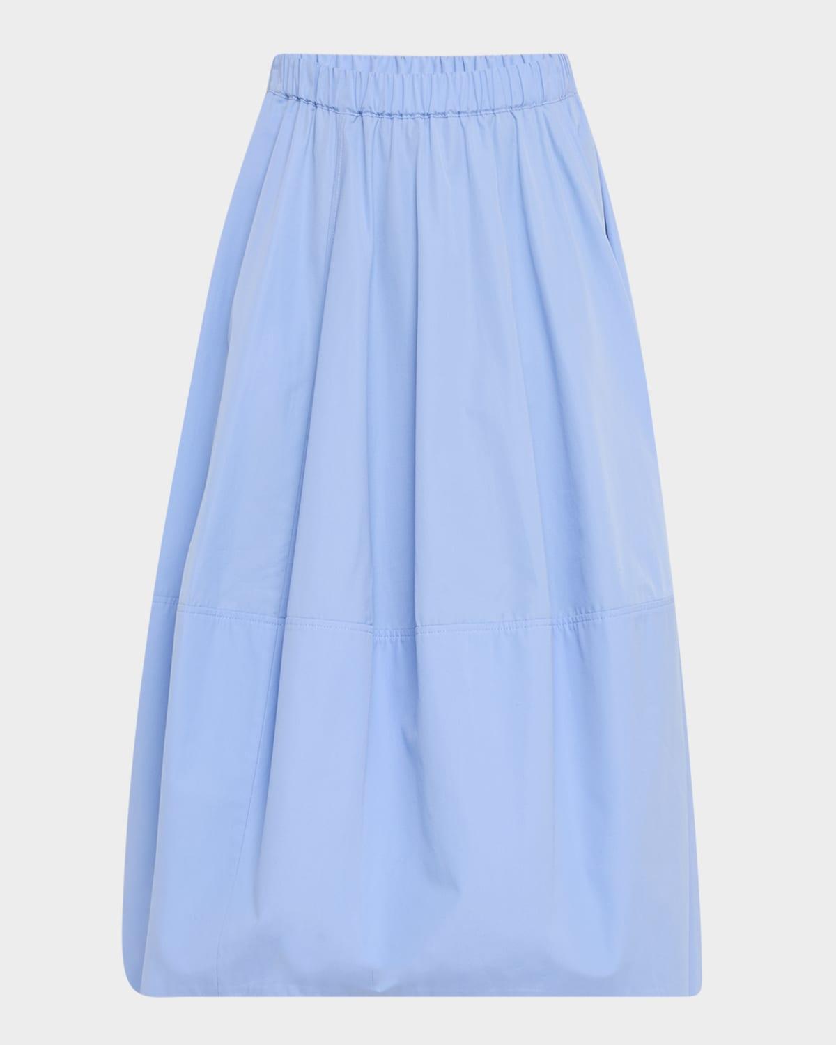 cotton midi bubble skirt