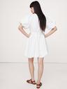 cotton poplin bubble-hem mini dress