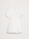 cotton poplin bubble-hem mini dress
