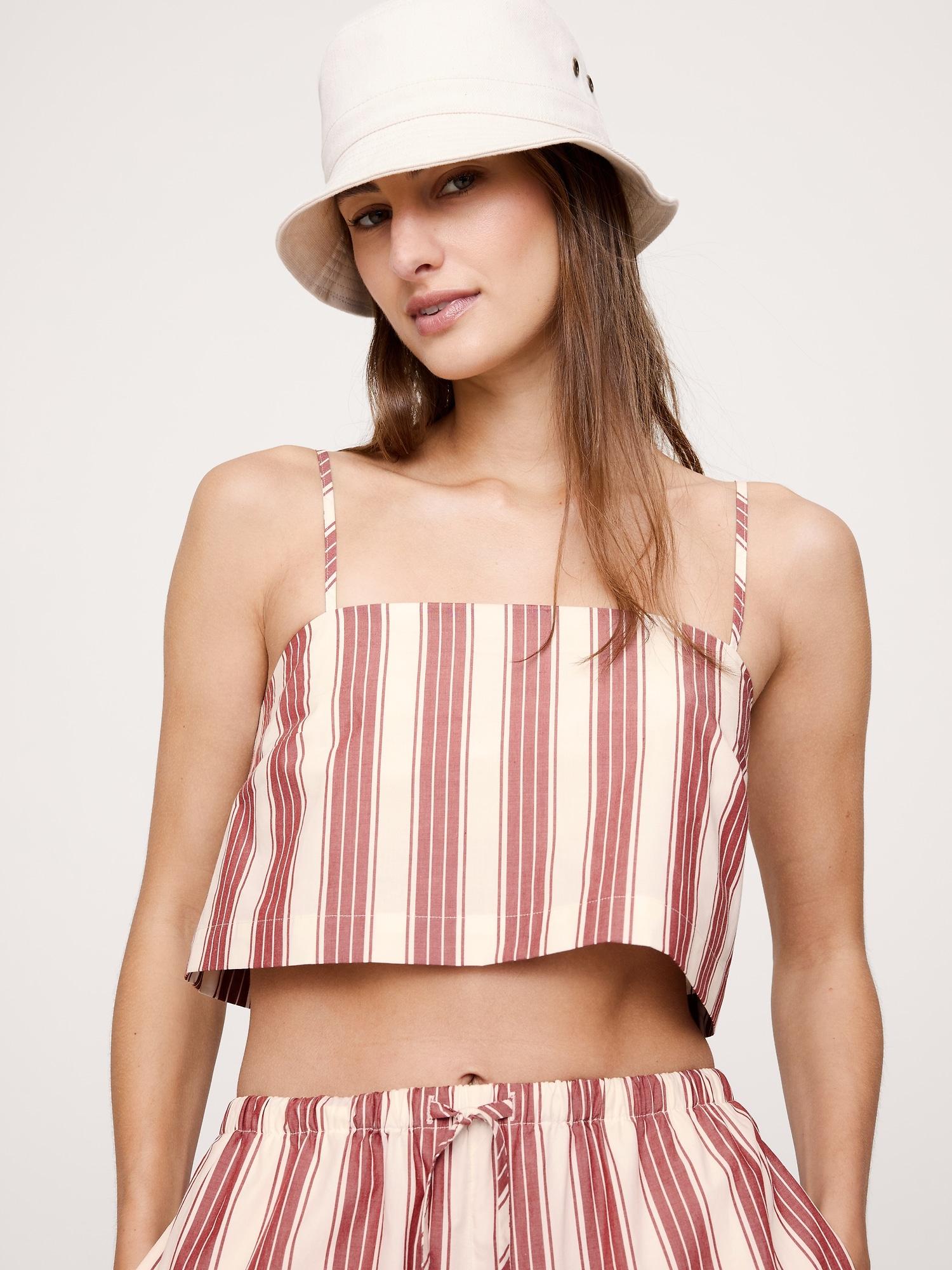 cotton poplin cropped cami