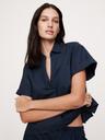 cotton poplin cropped popover shirt