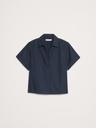 cotton poplin cropped popover shirt