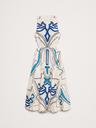 cotton poplin cut-out midi dress