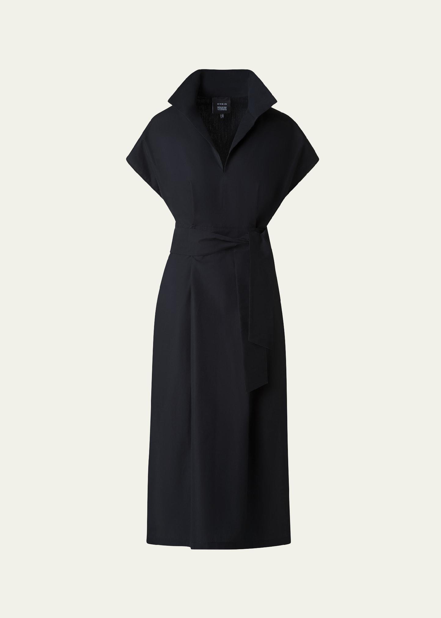 cotton poplin midi shirtdress