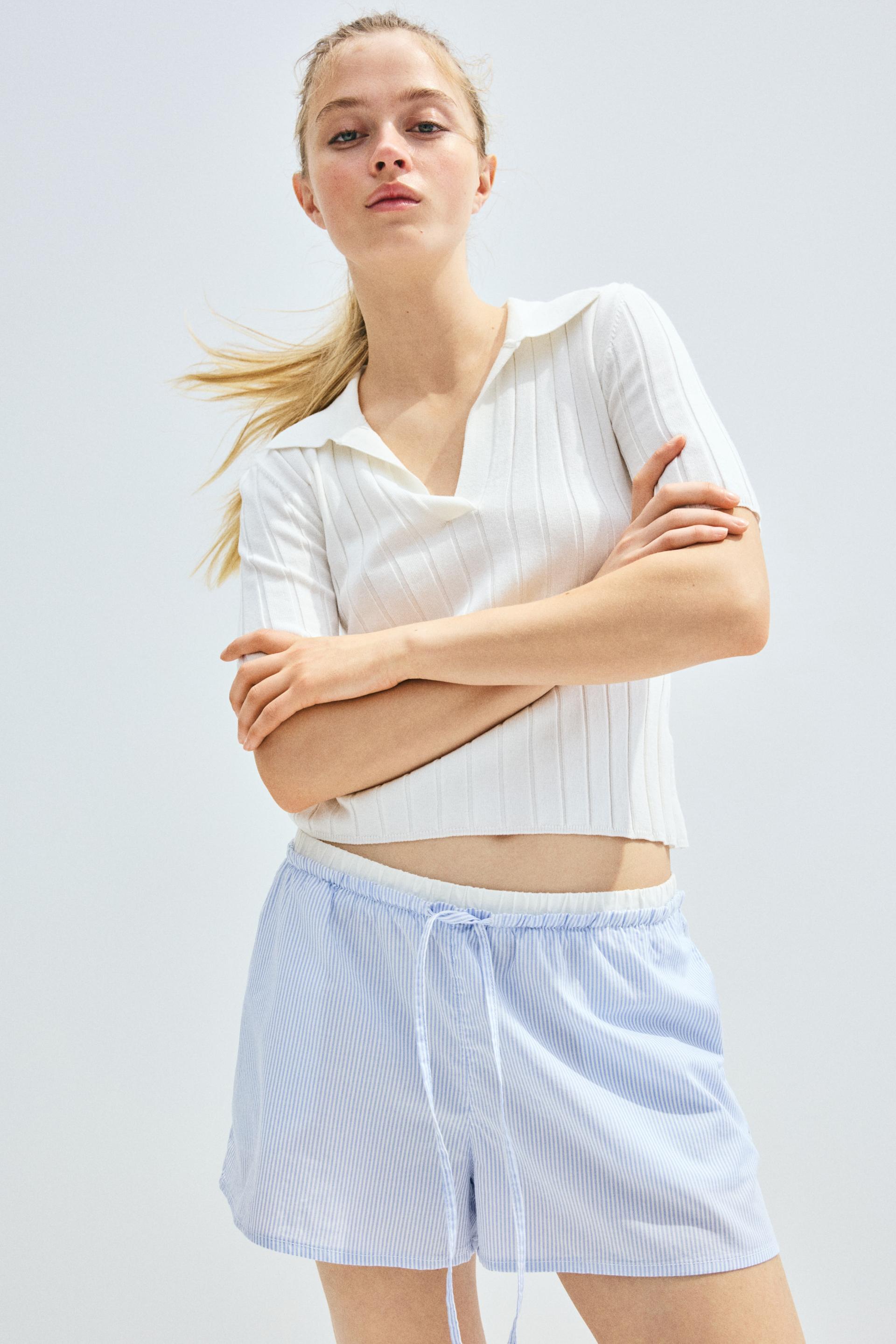 cotton poplin shorts