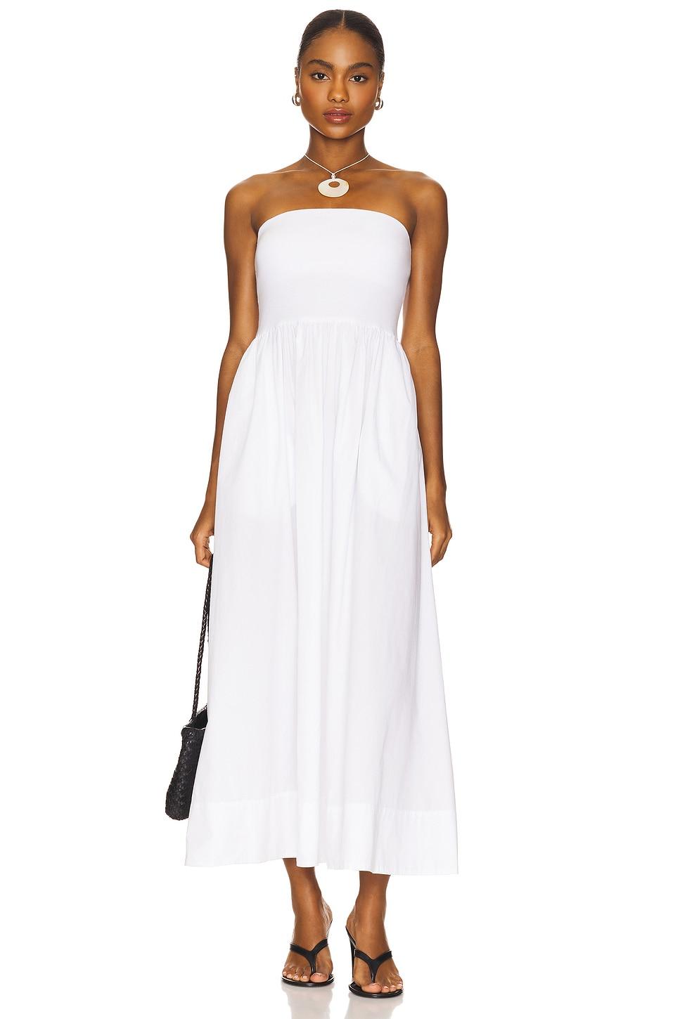 cotton resort strapless dress