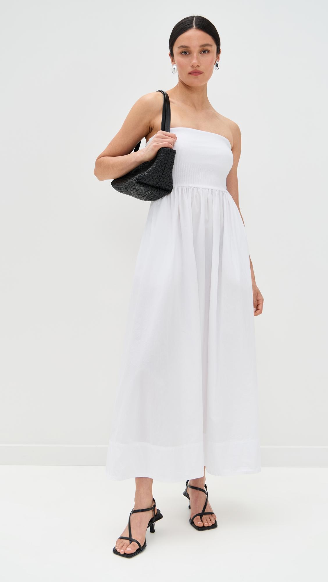 cotton resort strapless dress
