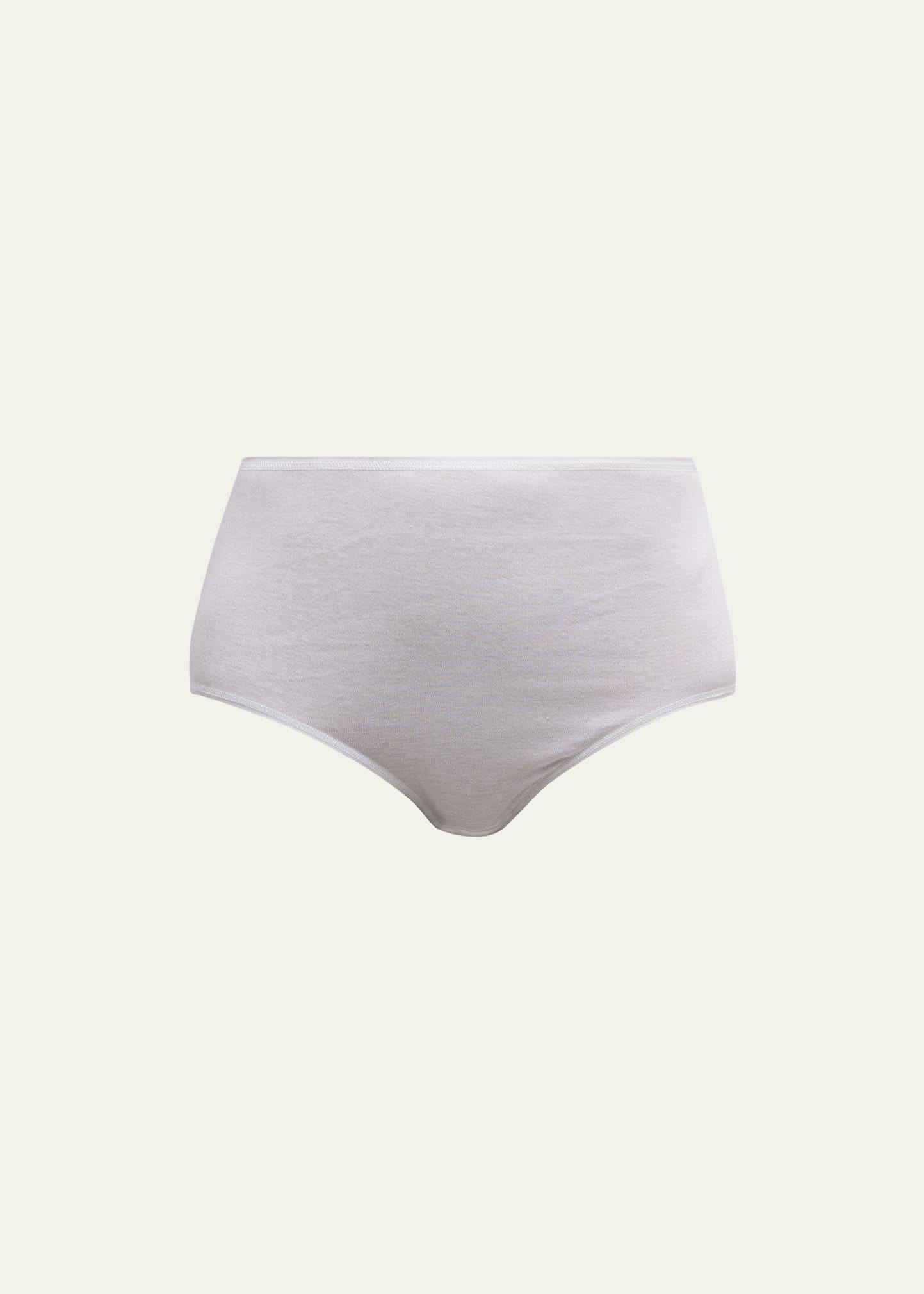 cotton seamless satin-trim briefs