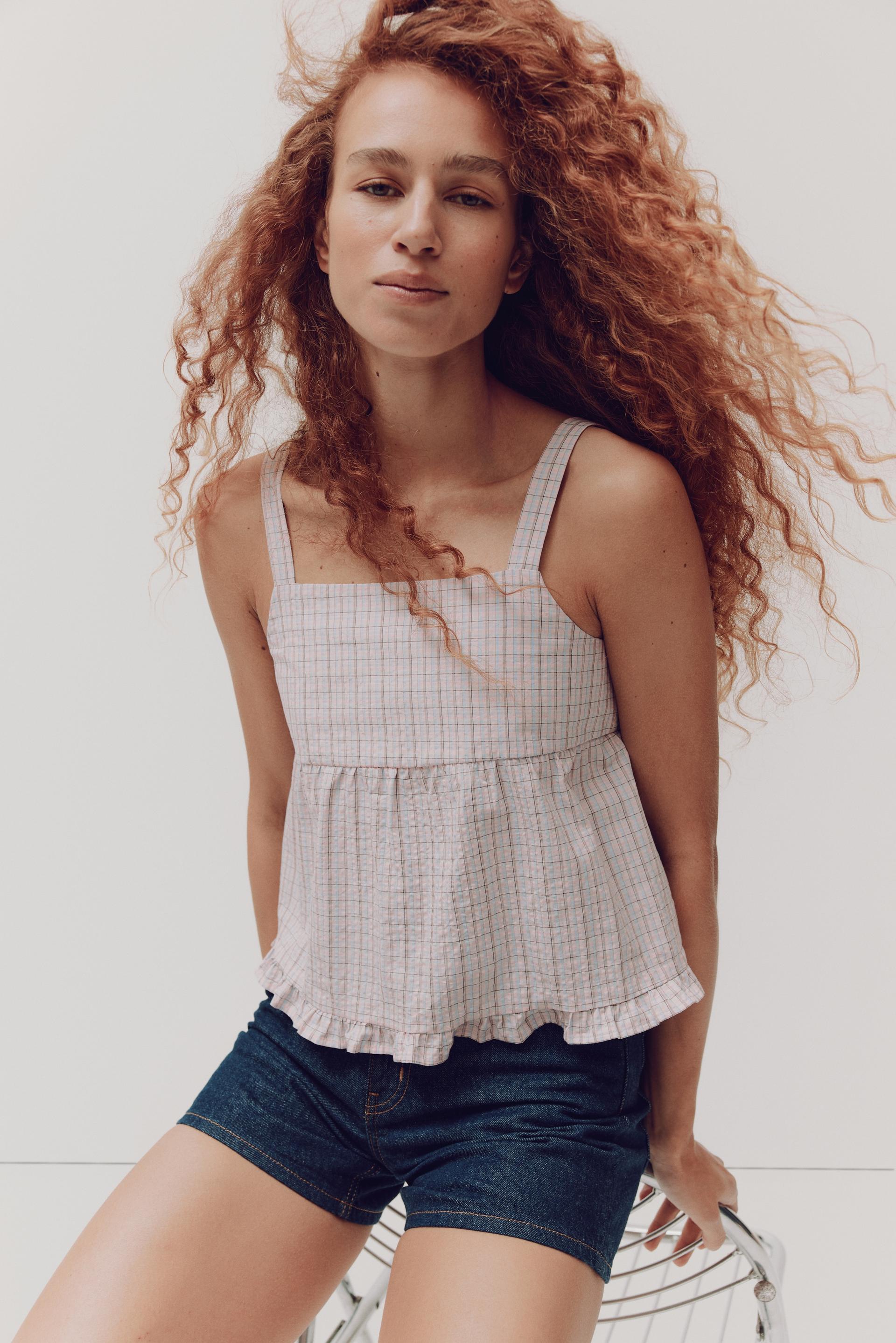 cotton seersucker top