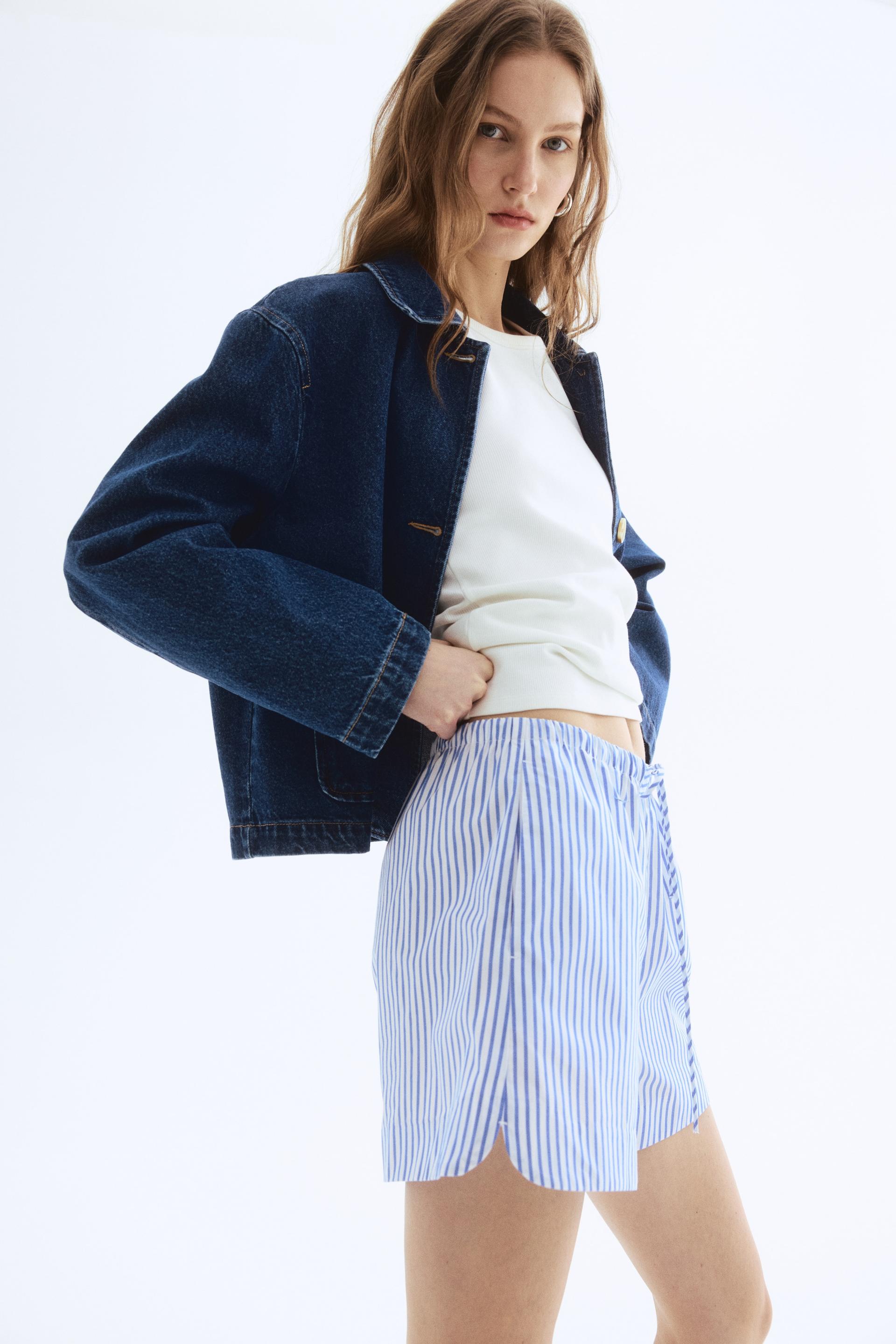 cotton shorts with drawstring