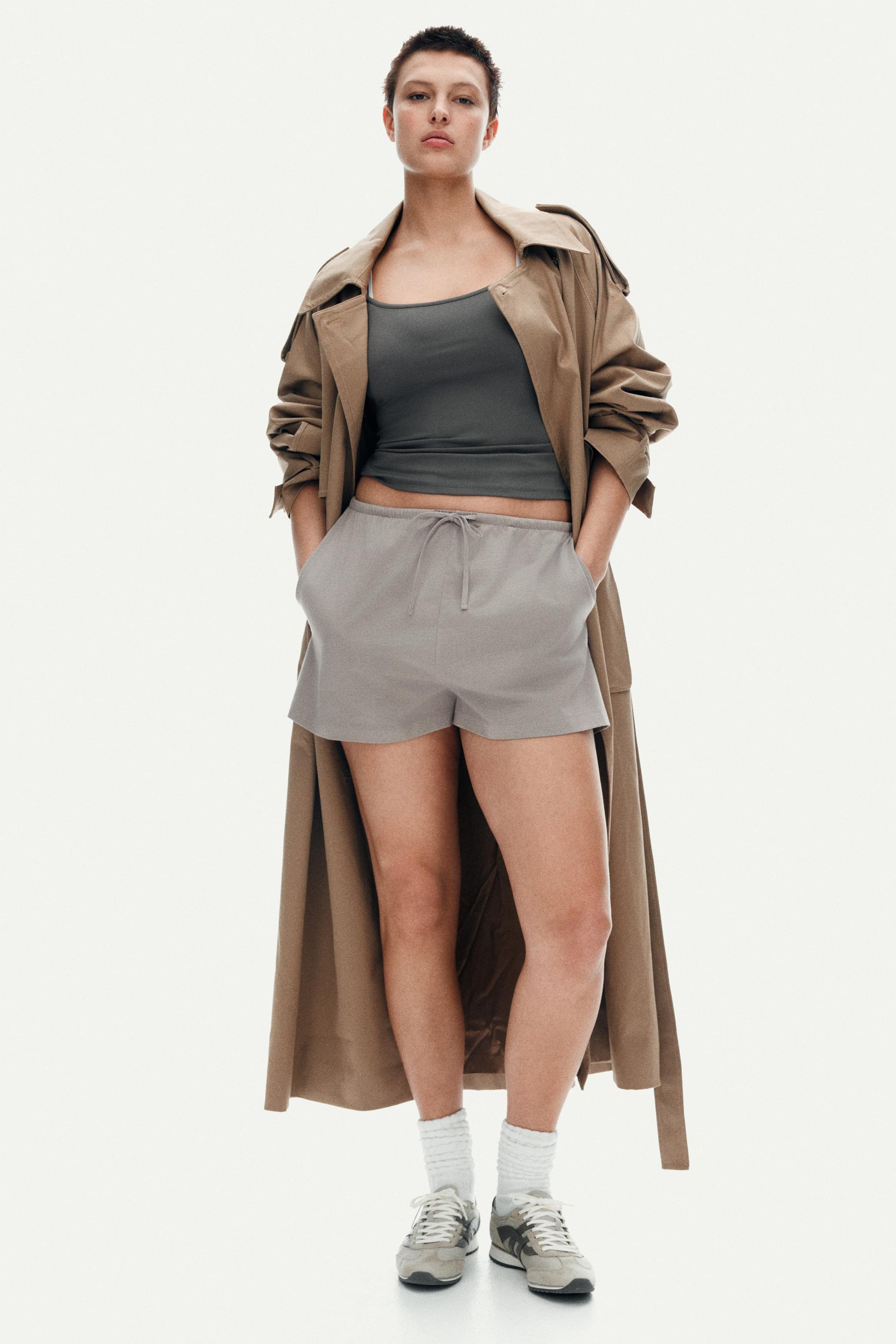 cotton shorts with drawstring