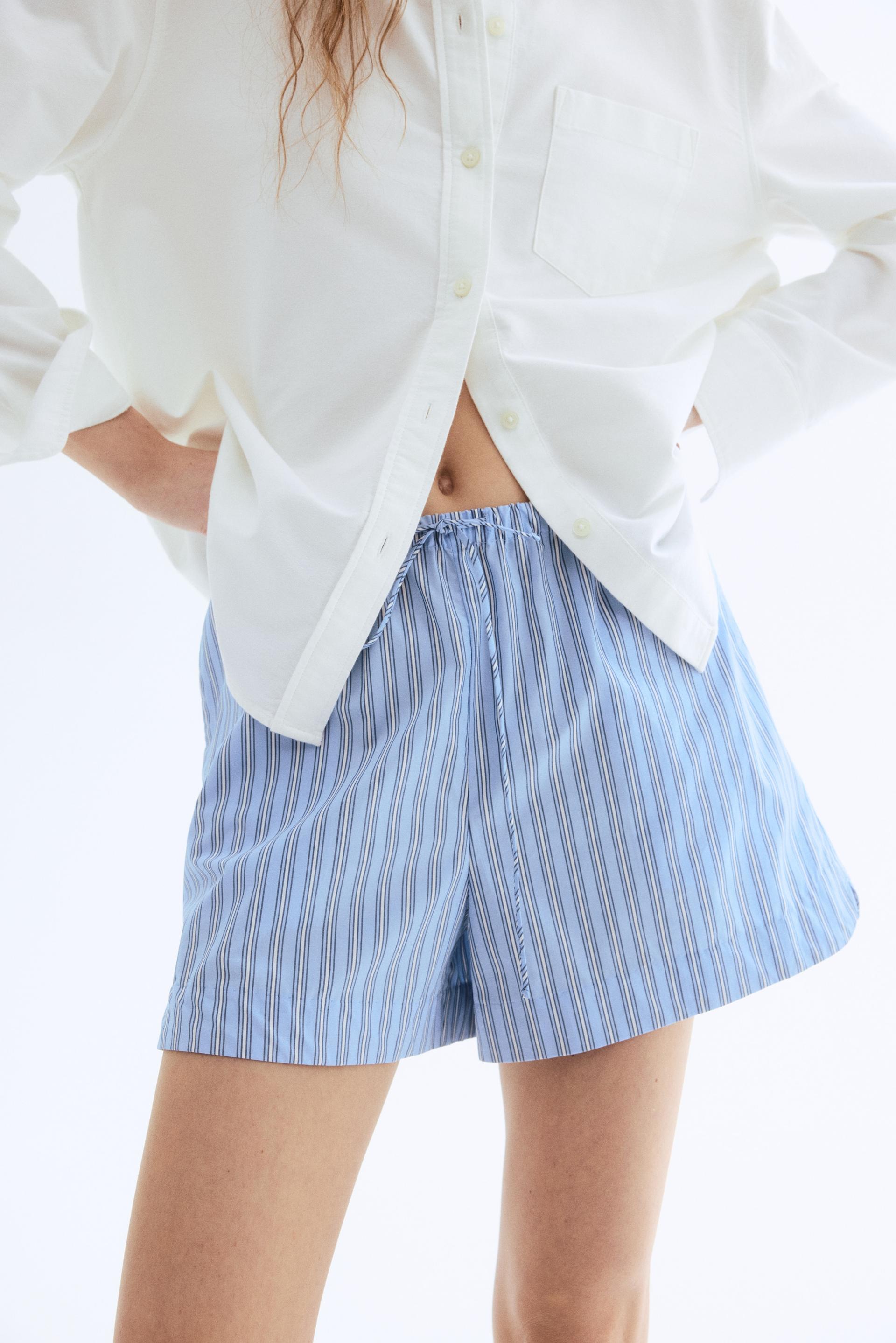 cotton shorts with drawstring