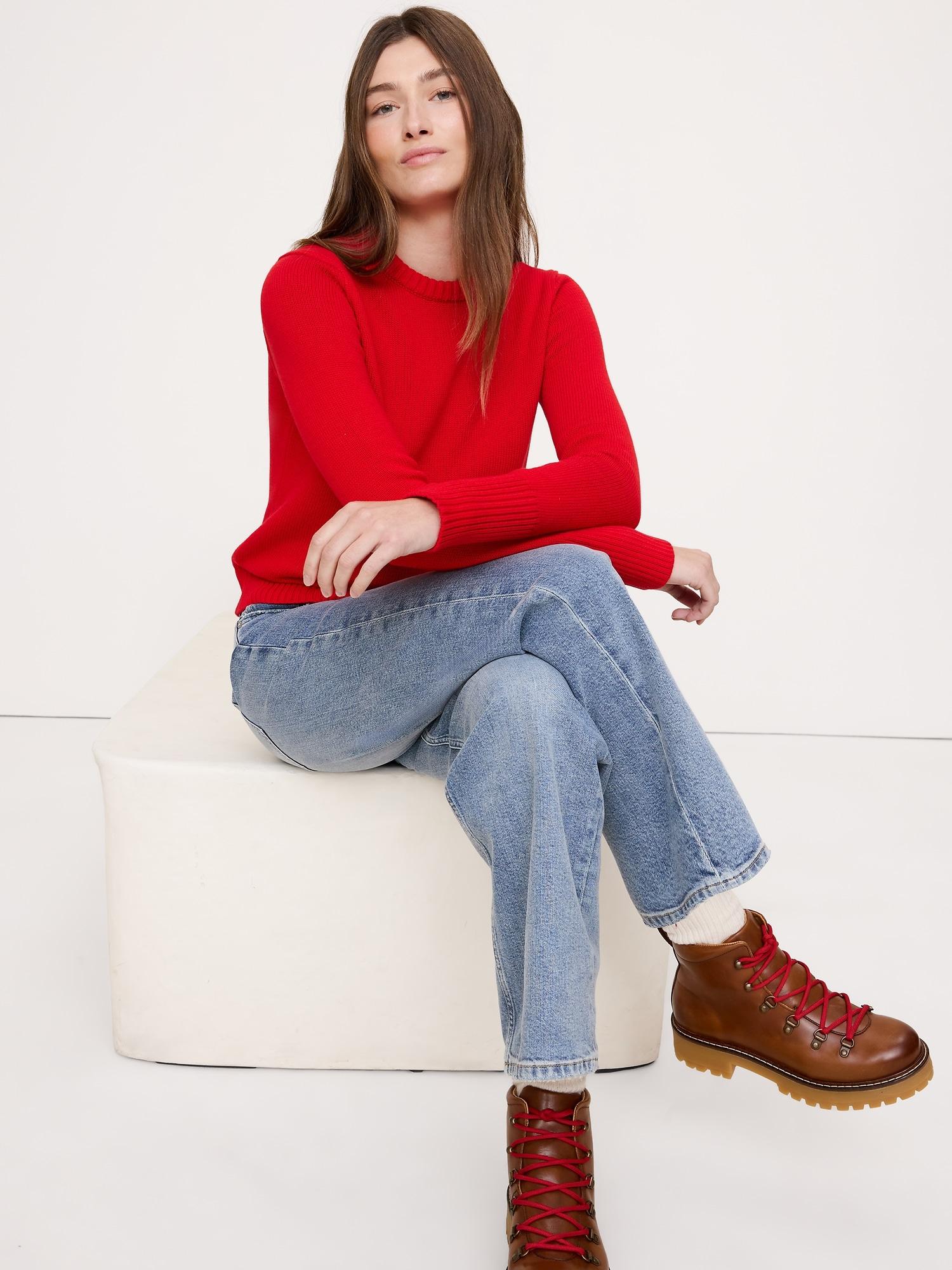 cotton-silk crew-neck sweater