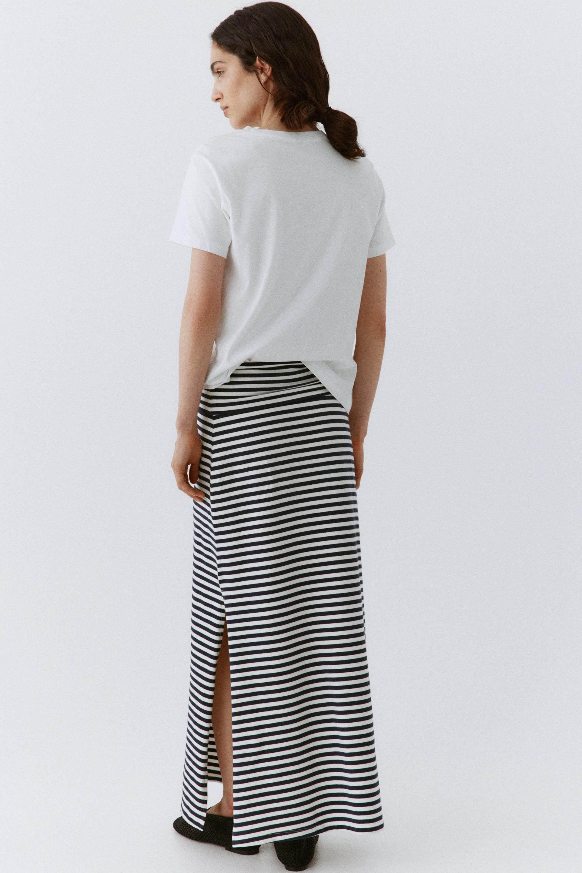 cotton skirt with foldover waist
