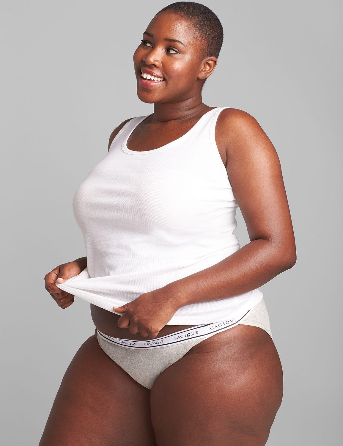 cotton string bikini panty with wide waistband