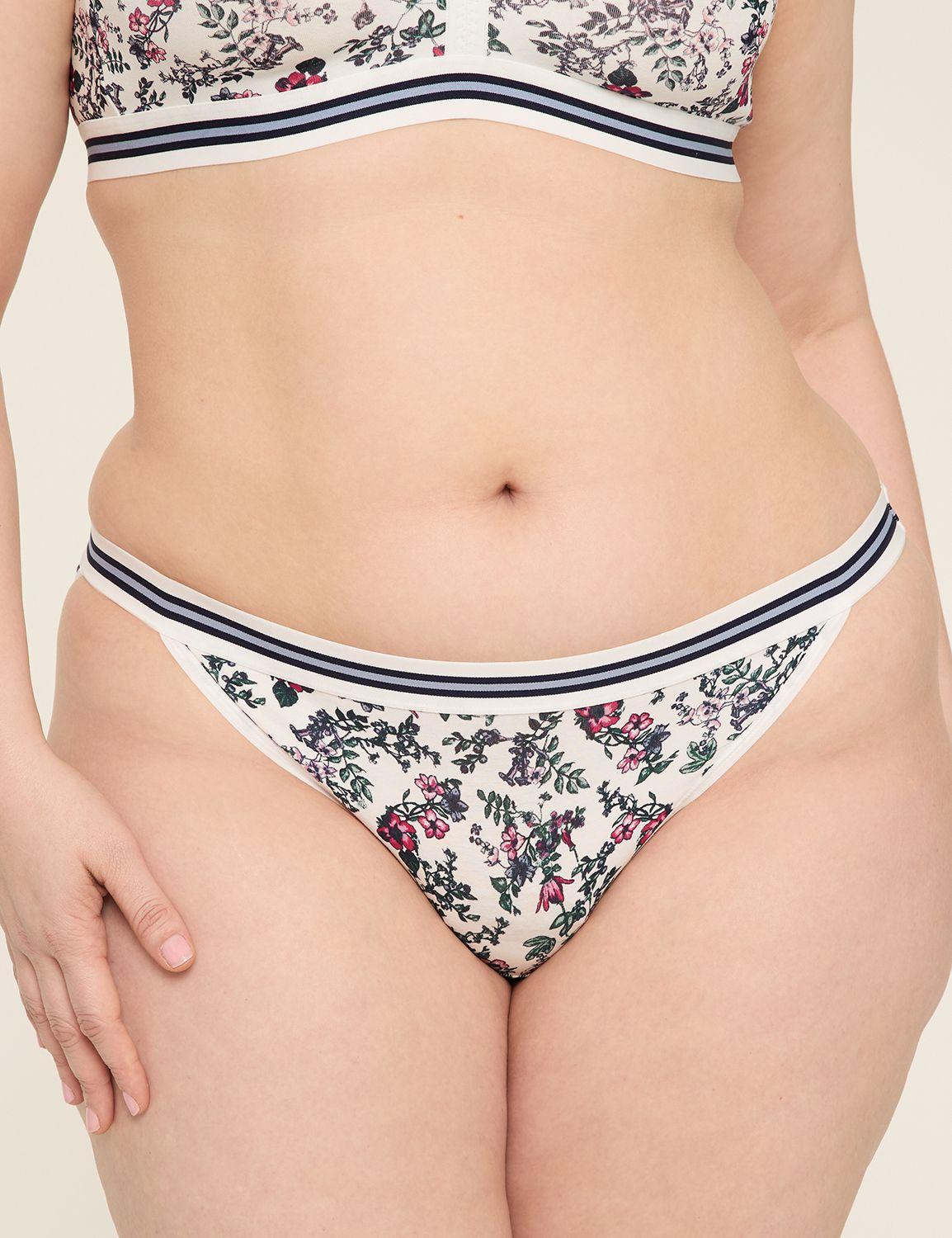 cotton string bikini panty with wide waistband