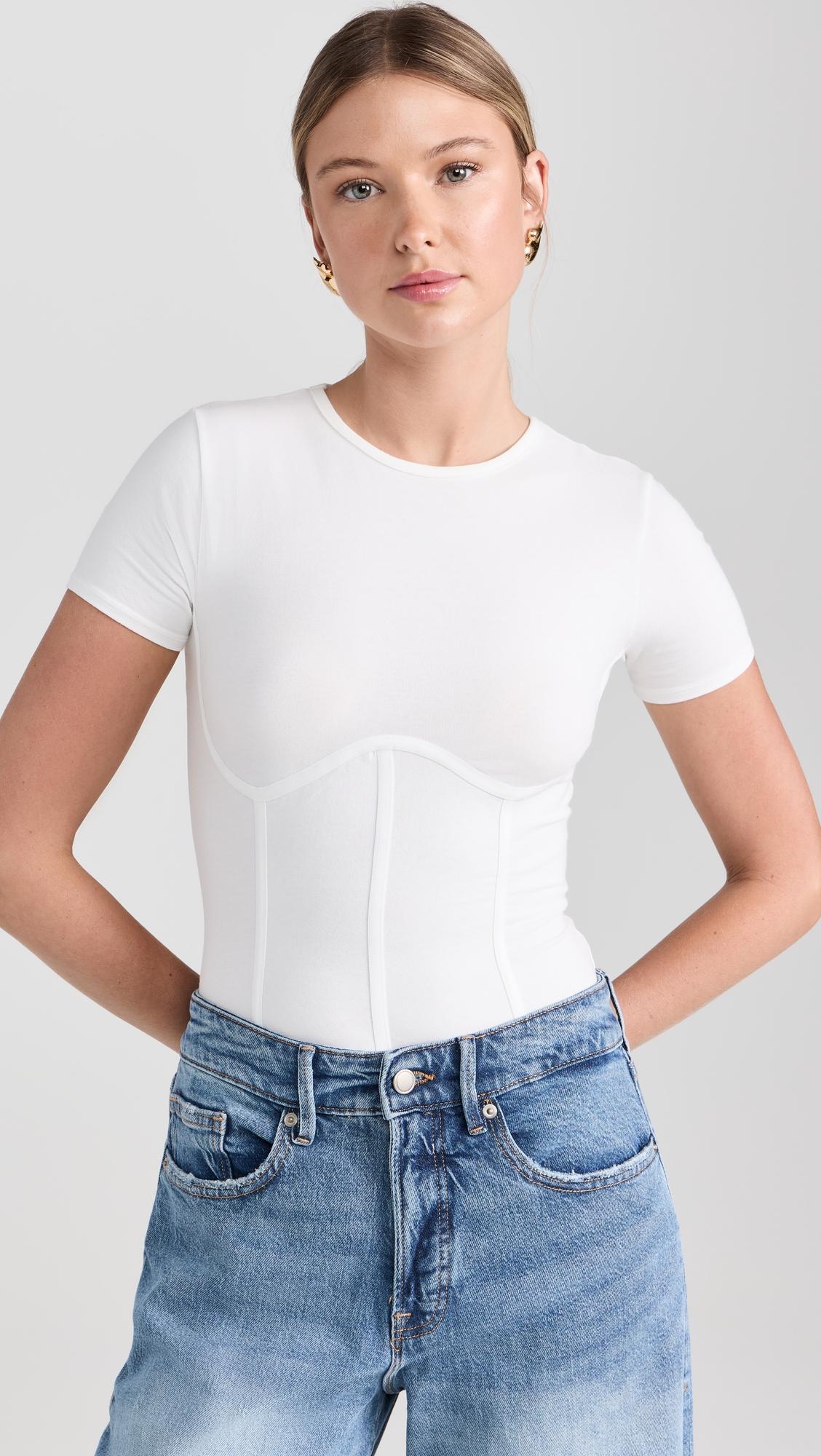 cotton t-shirt thong bodysuit