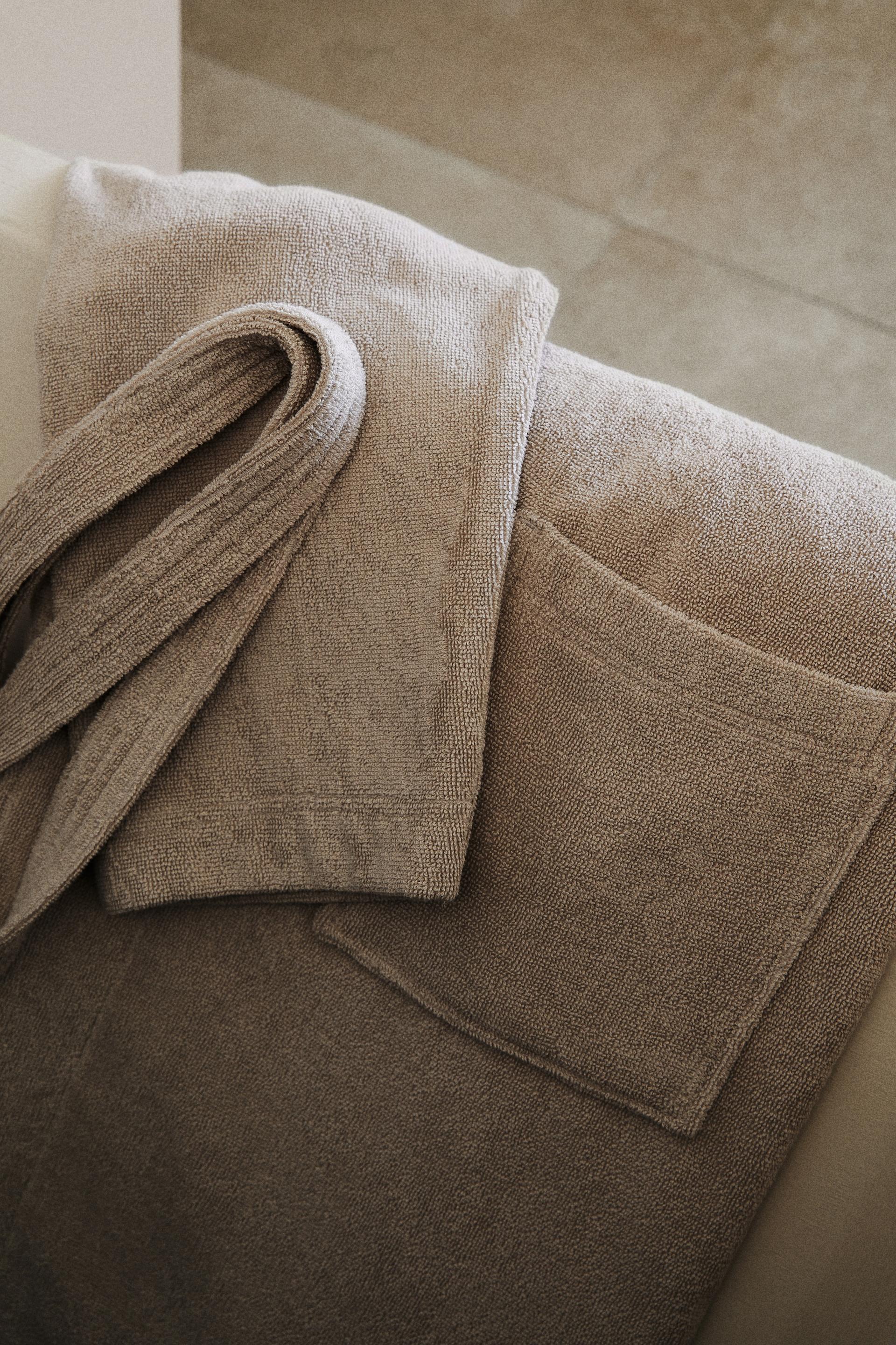 cotton terry bathrobe