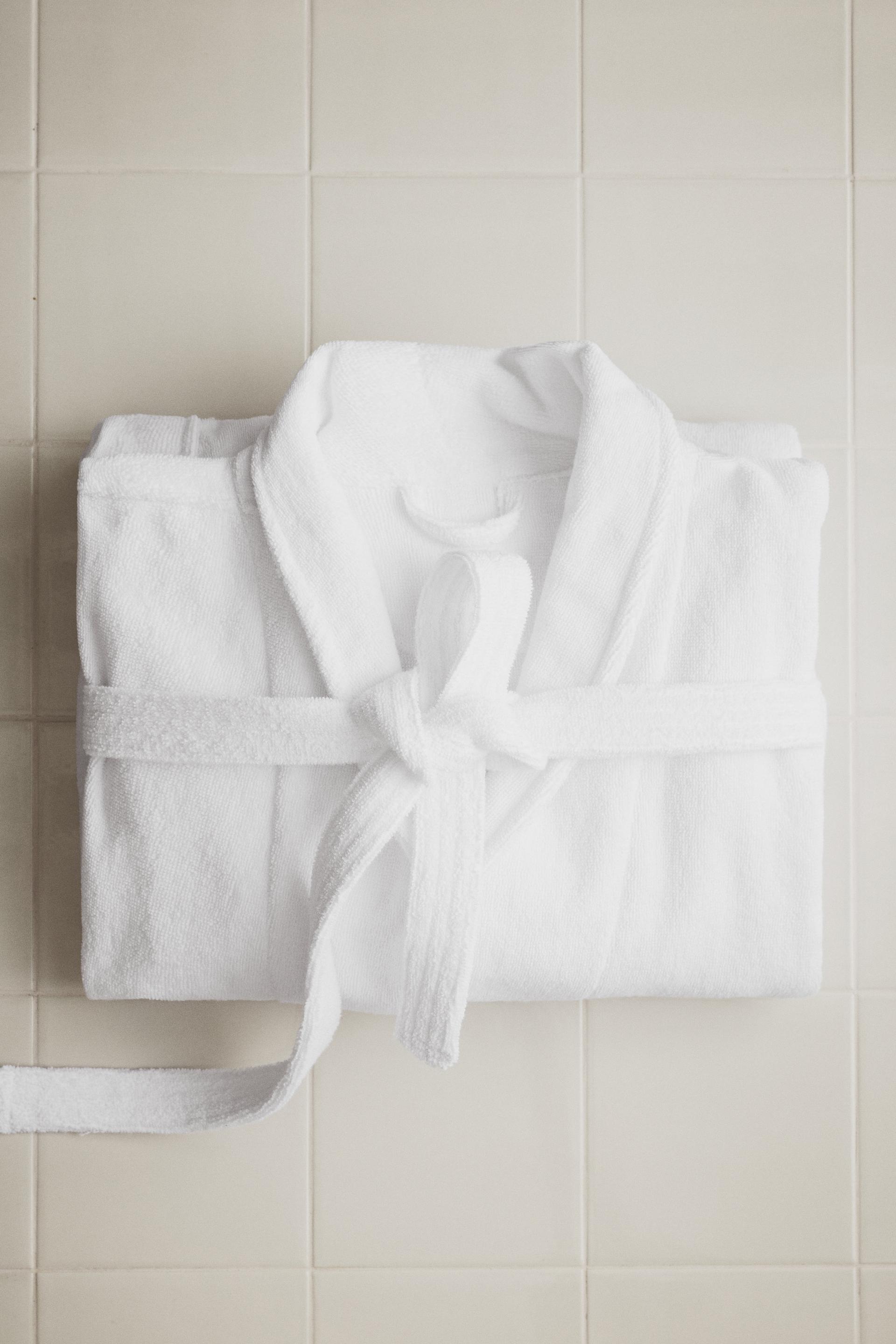 cotton terry bathrobe