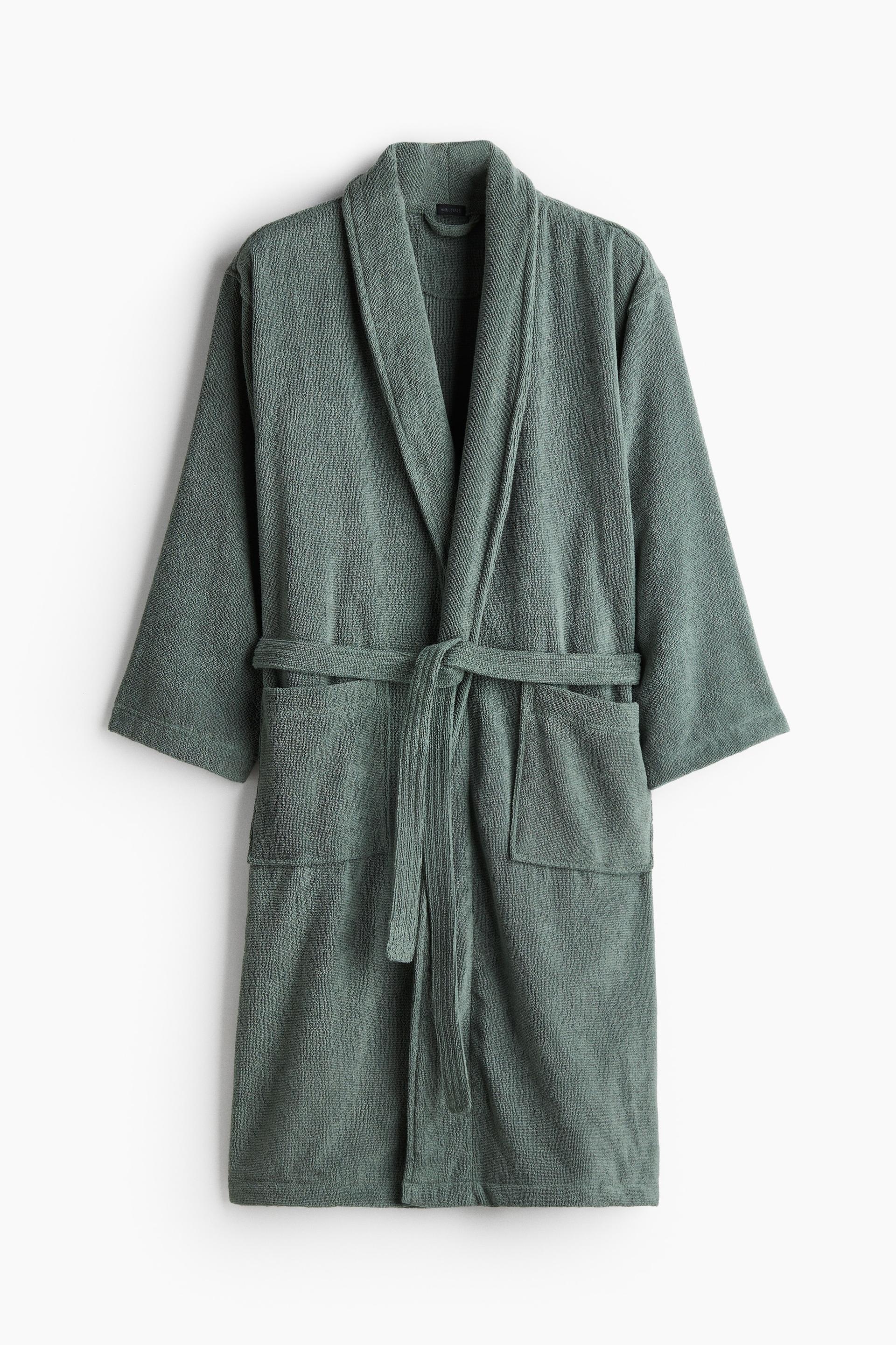 cotton terry bathrobe