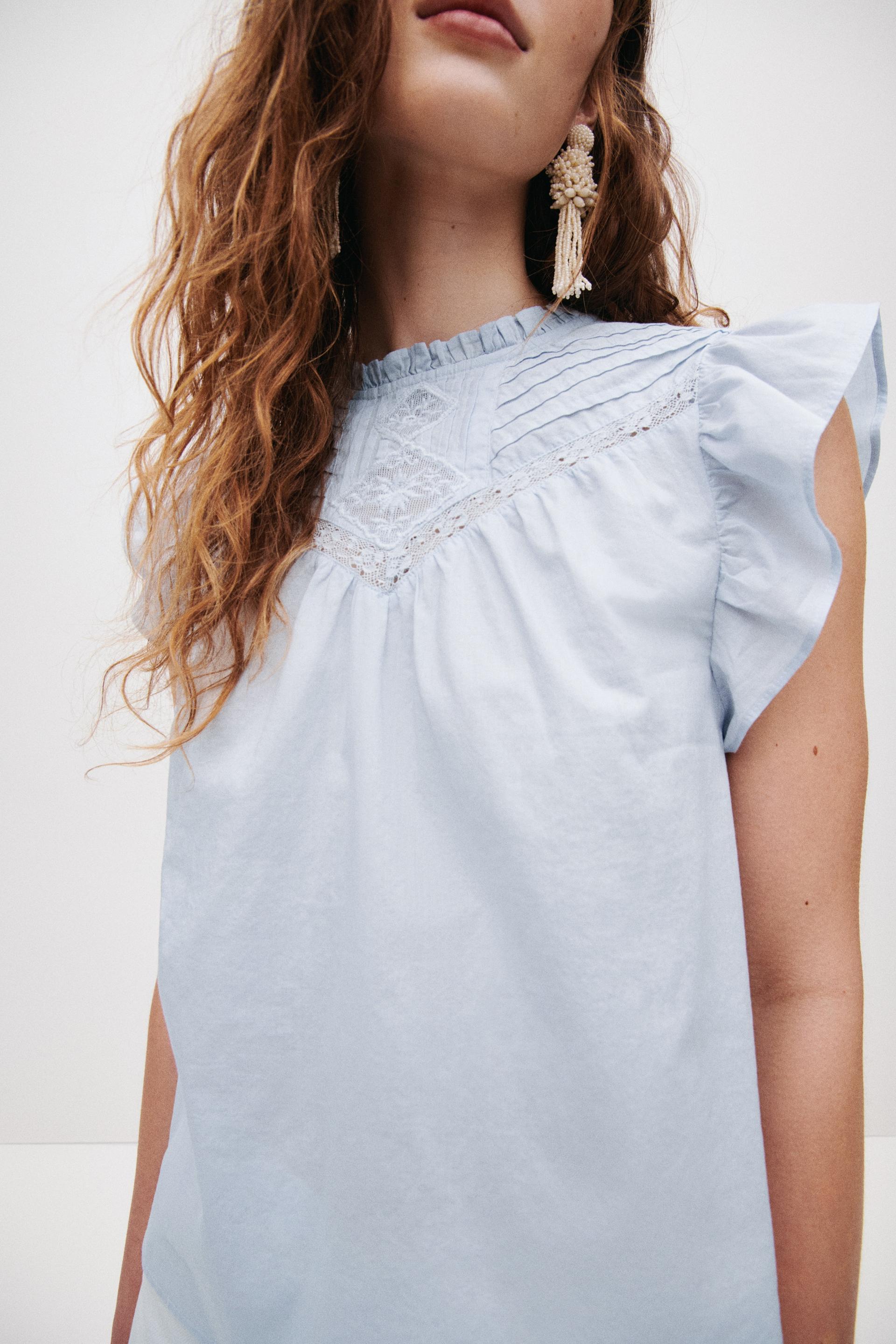 cotton top with pintucks