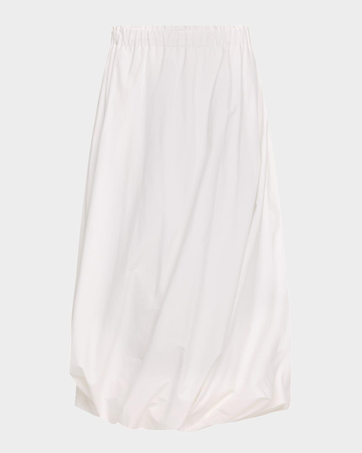 cotton twisted bubble maxi skirt