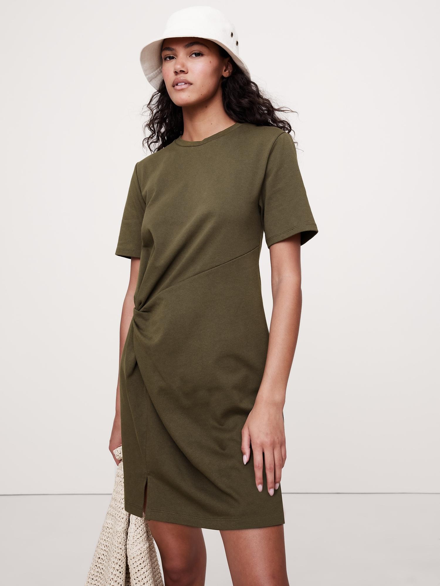 cotton twisted t-shirt dress