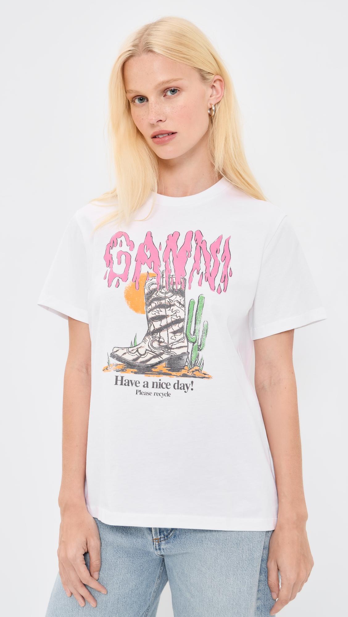 cotton western zebra boot tee
