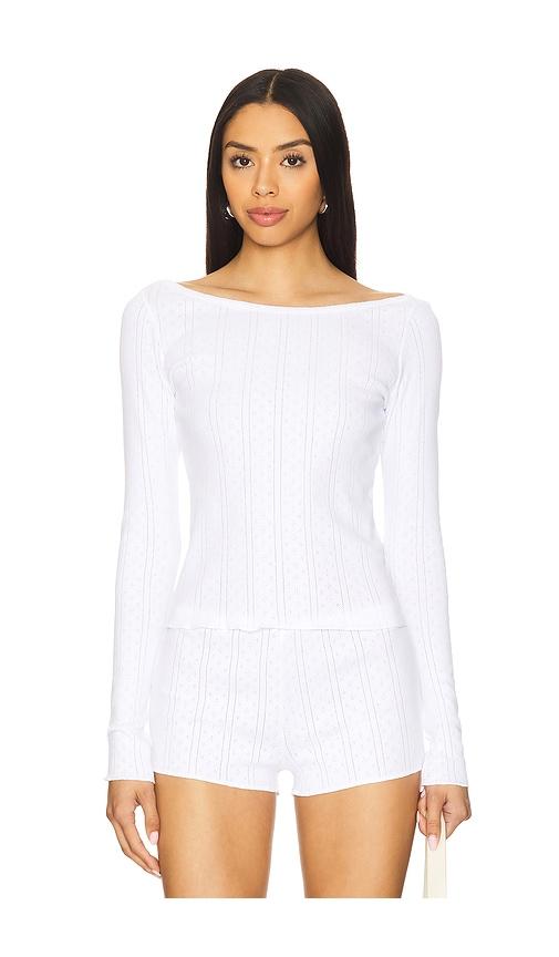 cou cou intimates the bateau top in white.