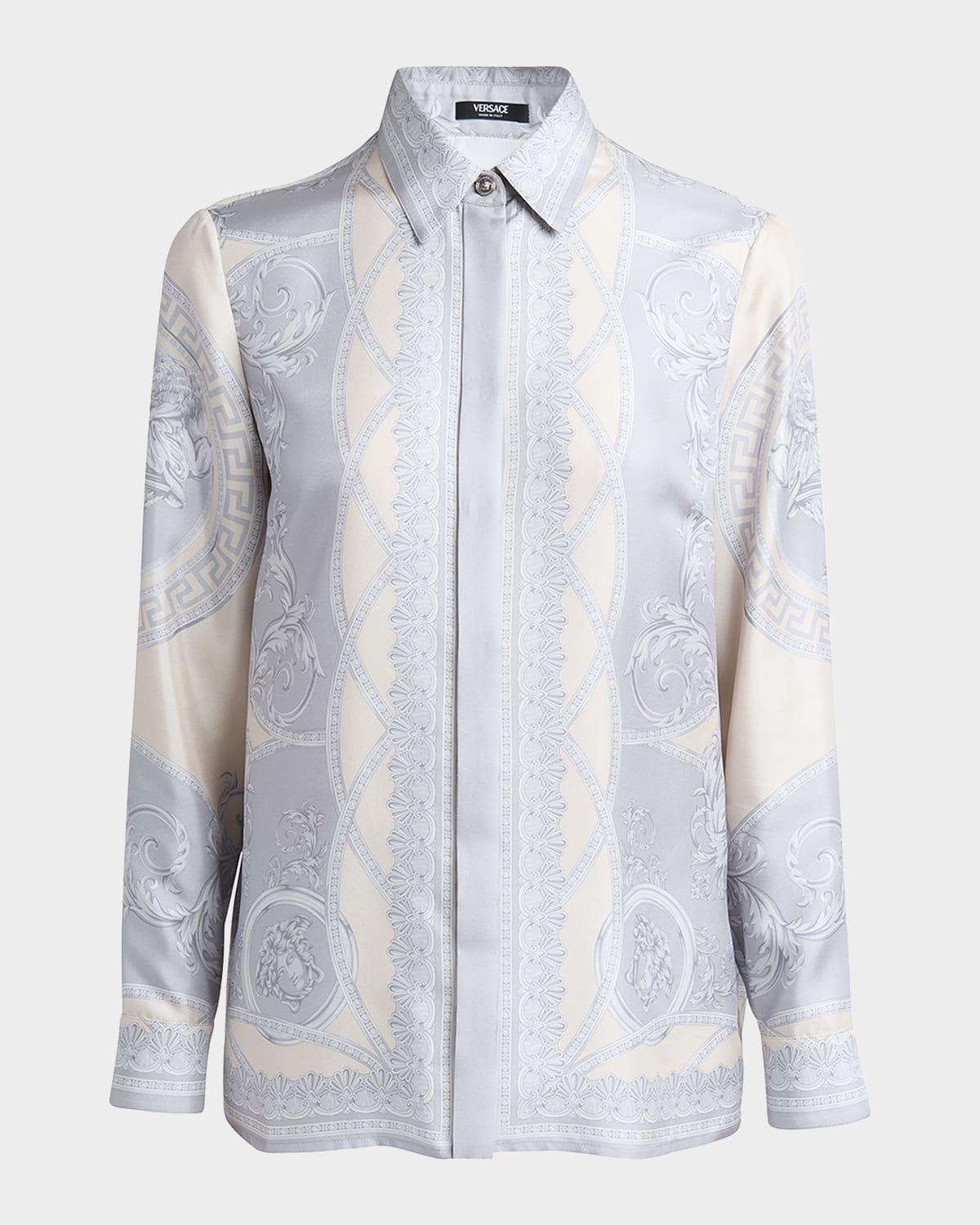 coupe des dieux barocco foulard silk twill formal shirt
