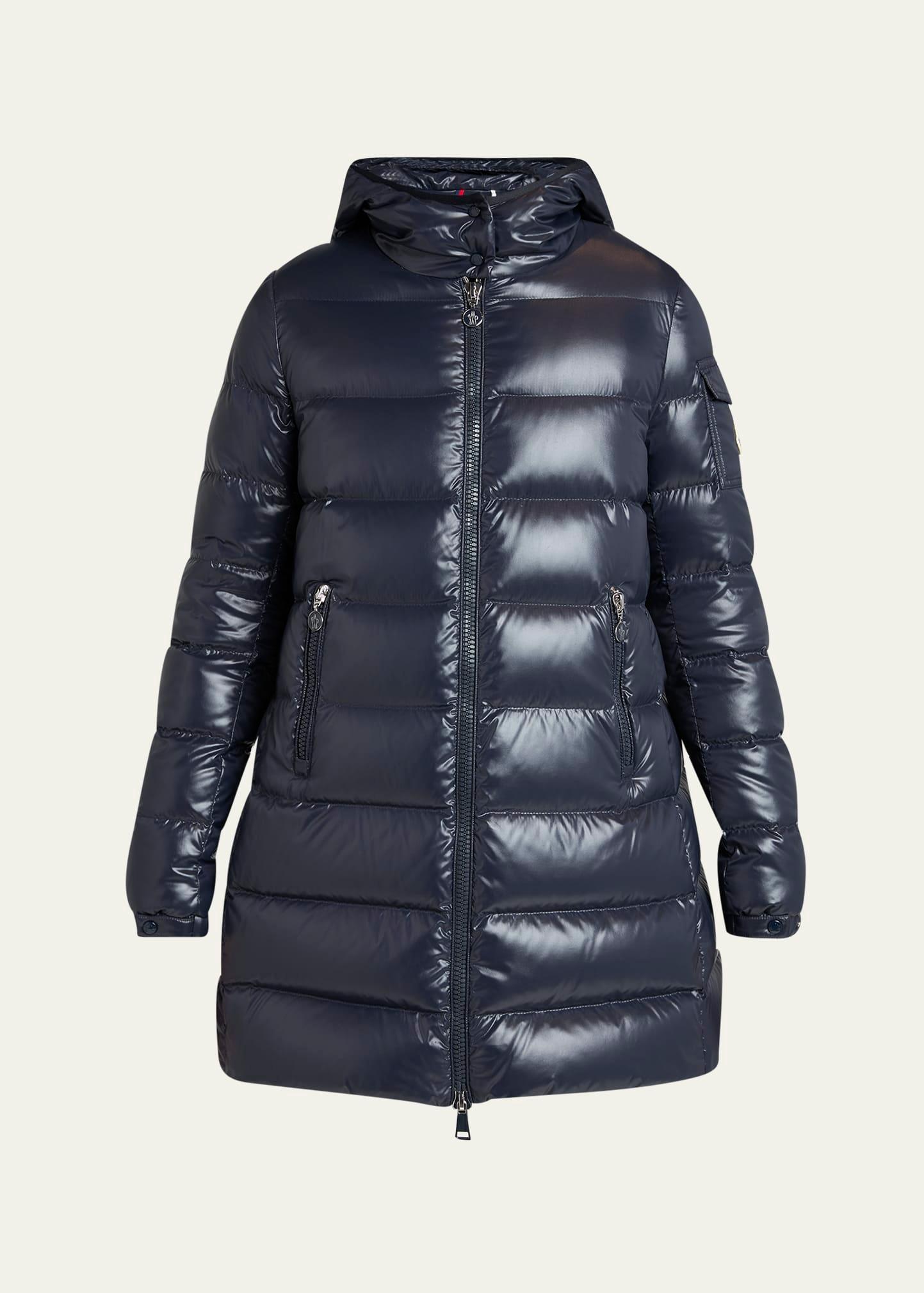 courcelles long hooded down puffer coat