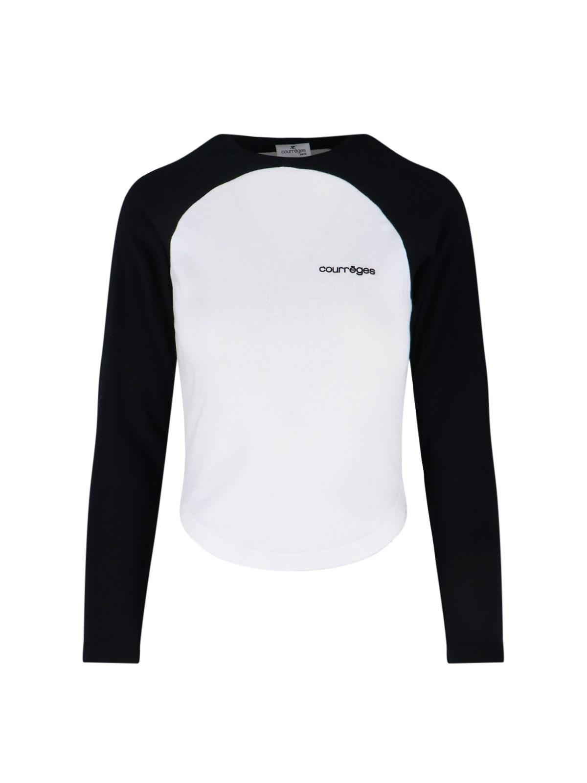 courrèges 'circle contrast' t-shirt
