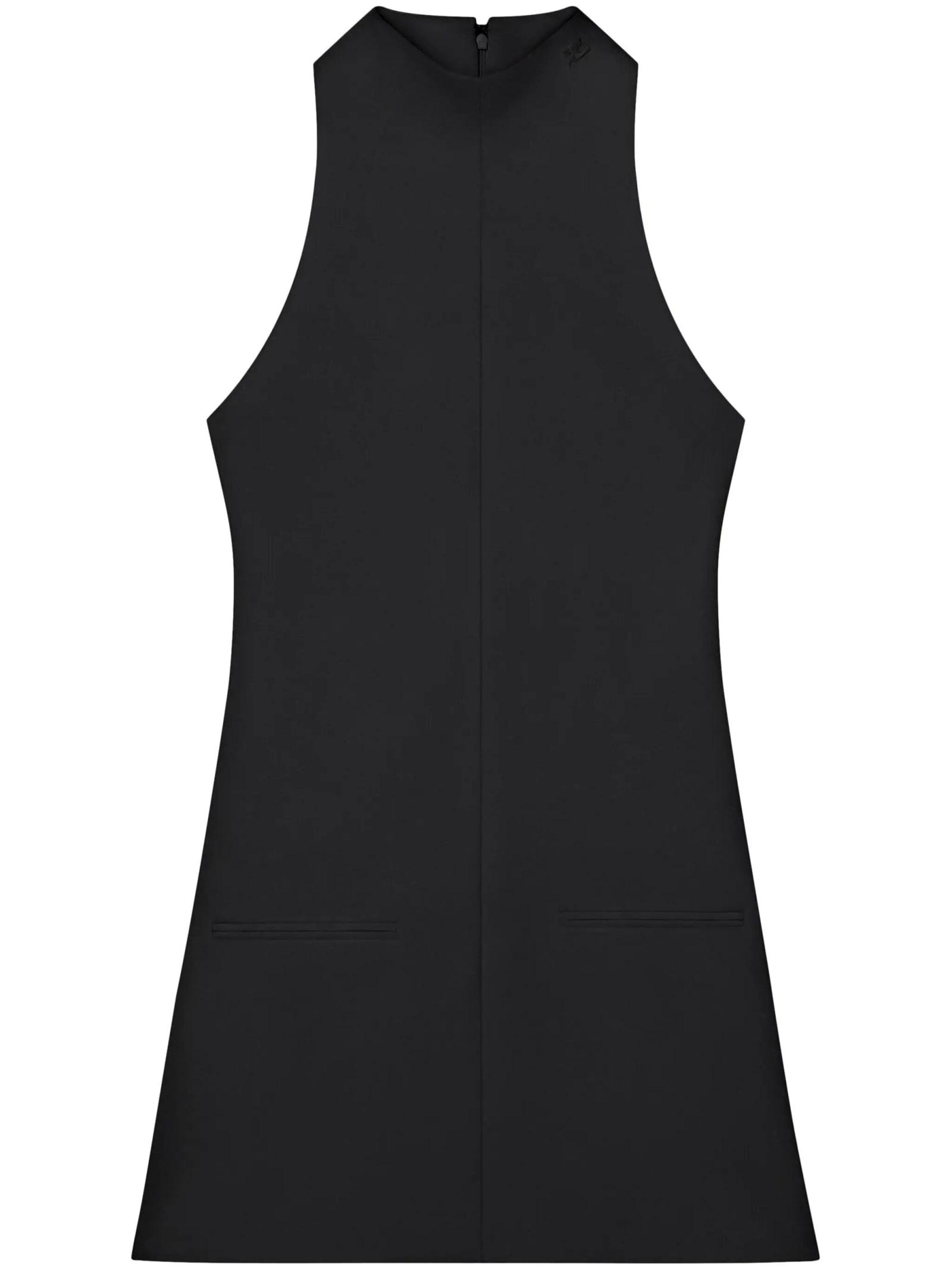 courrèges 2 pocket twill a line dress