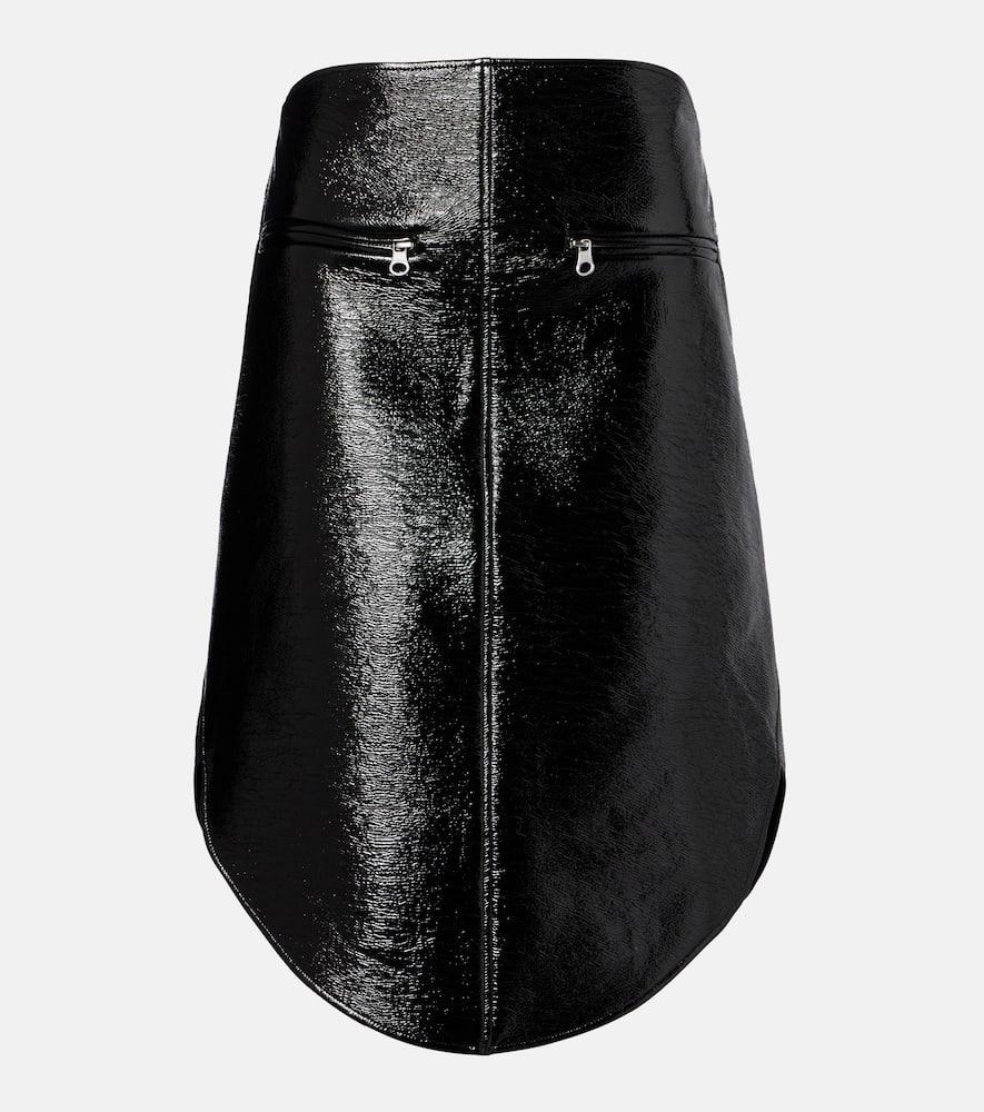 courrèges asymmetric midi skirt