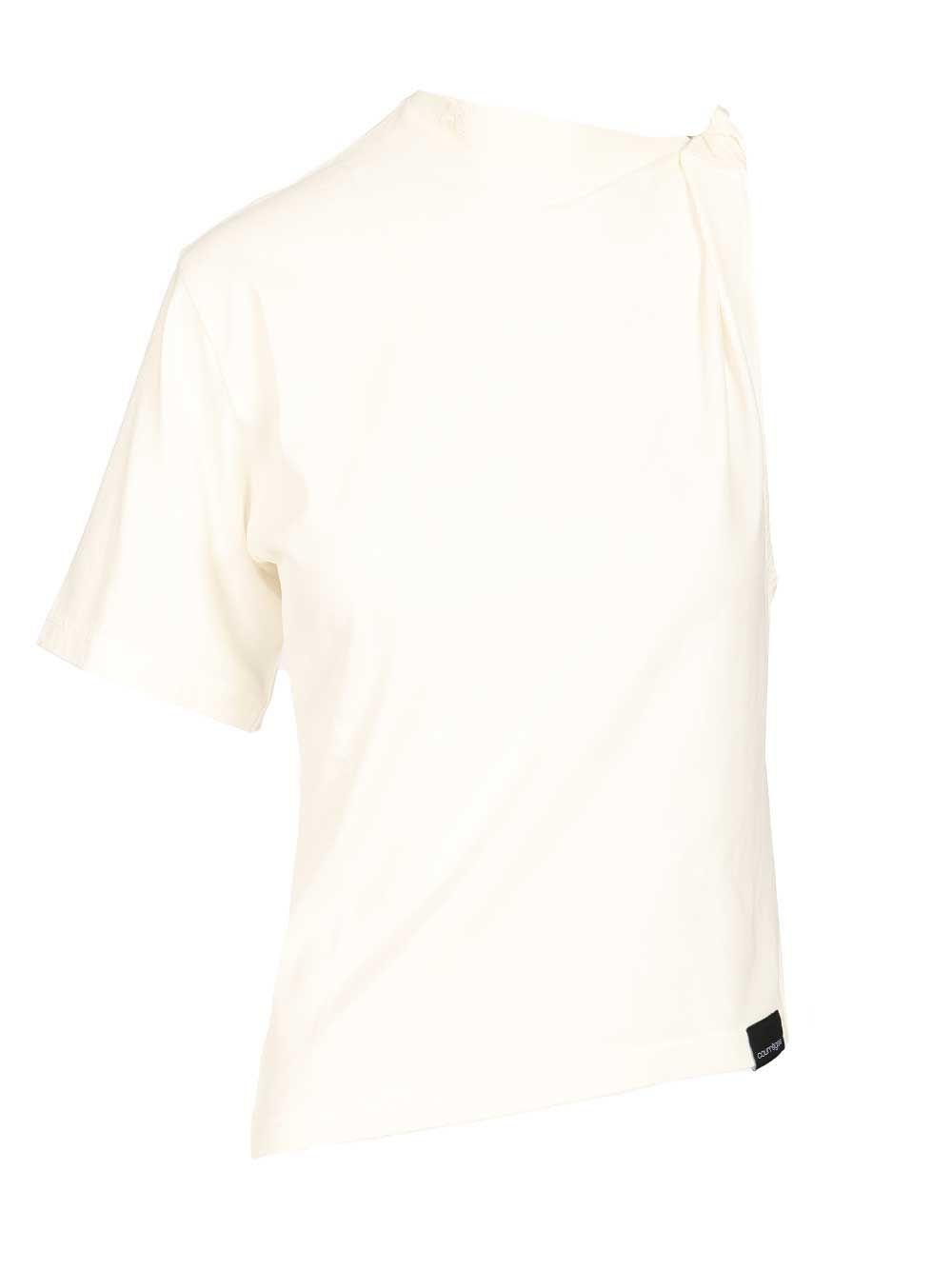 courrèges asymmetrical t-shirt