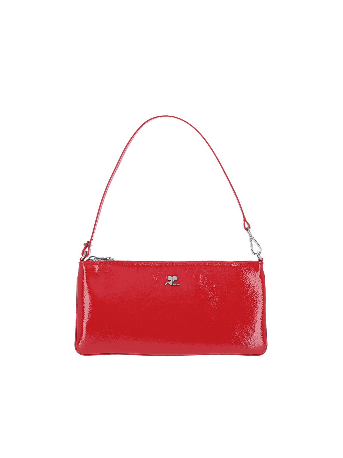 courrèges bags red varnished cow leather - women