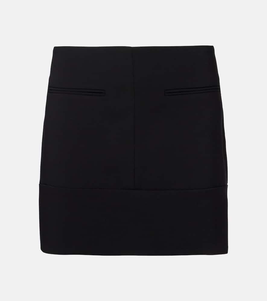 courrèges belted crêpe miniskirt