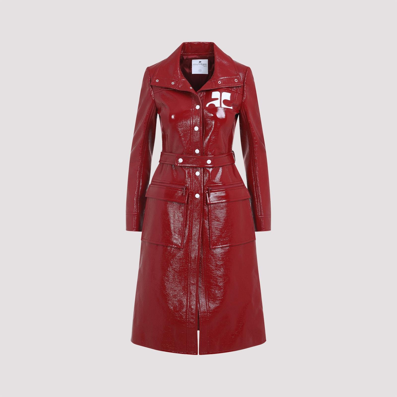 courrèges belted trench coat