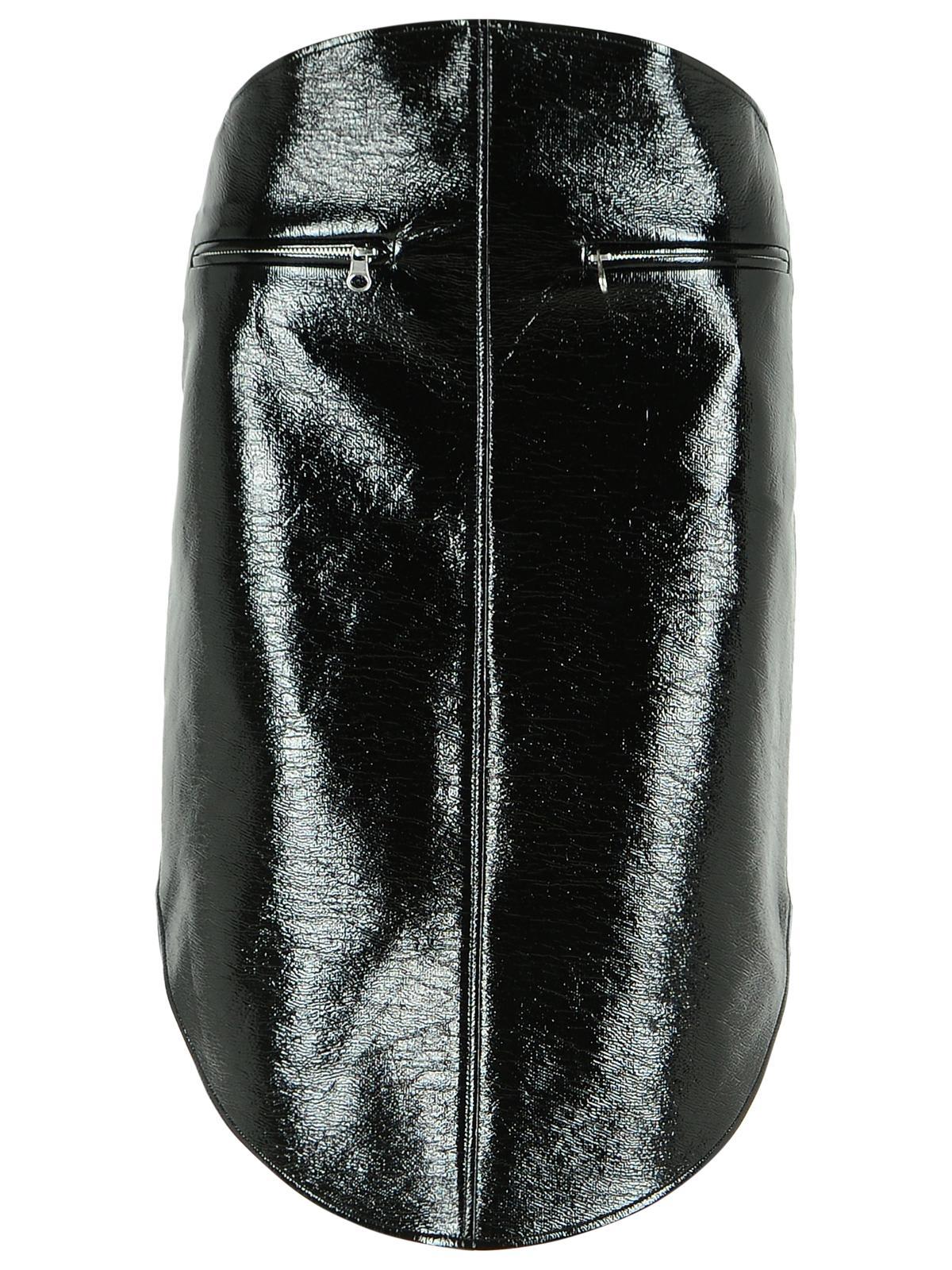 courrèges black cotton blend skirt