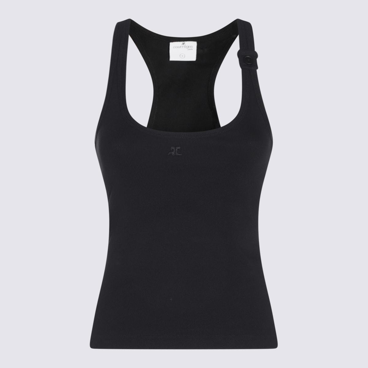 courrèges black cotton top