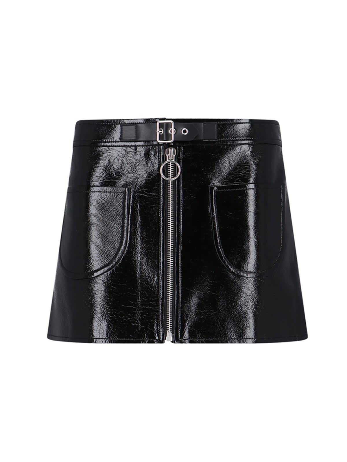 courrèges buckled zipped mini skirt