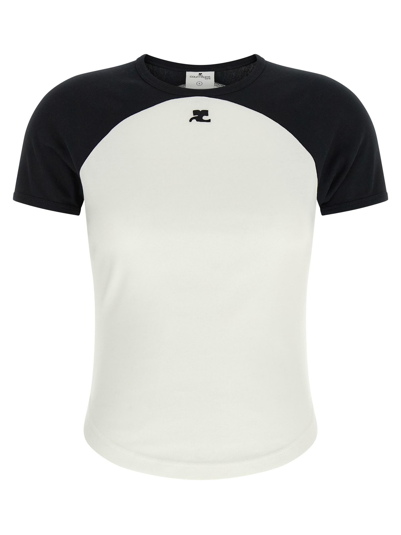 courrèges circle contrast t-shirt