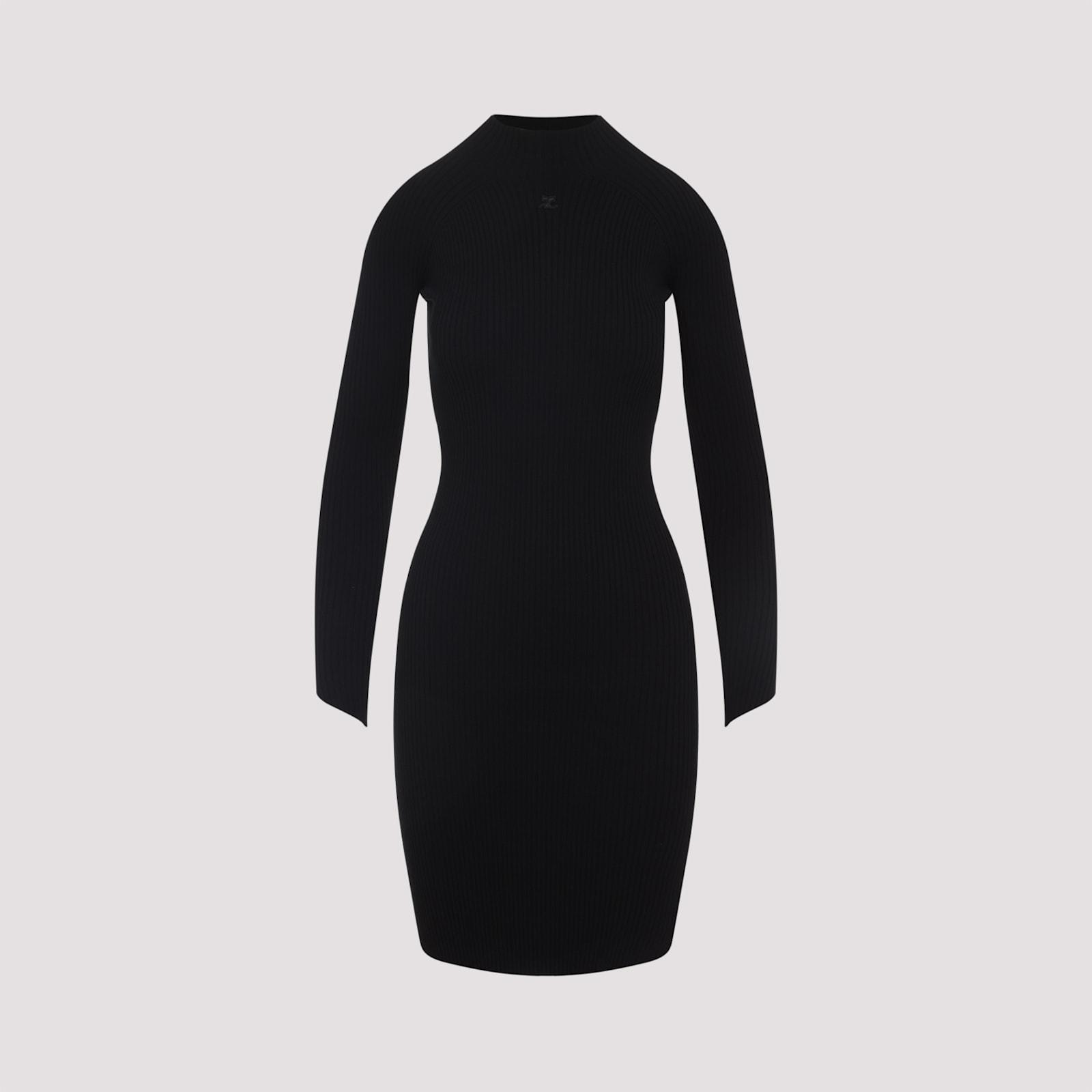 courrèges circle rib mini dress