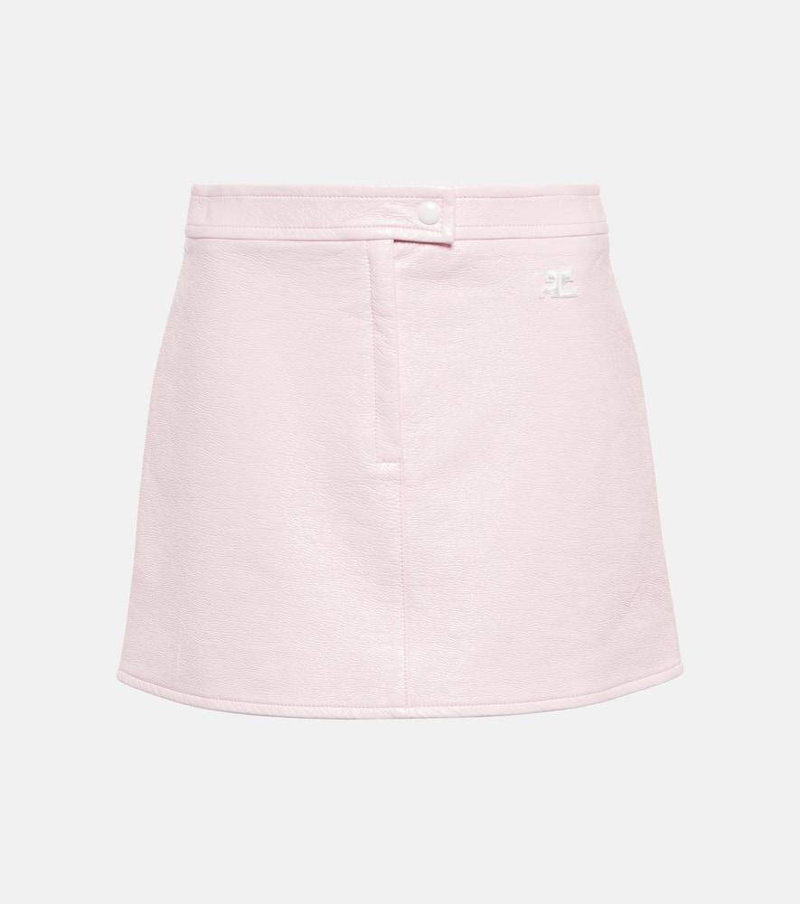 courrèges coated cotton miniskirt