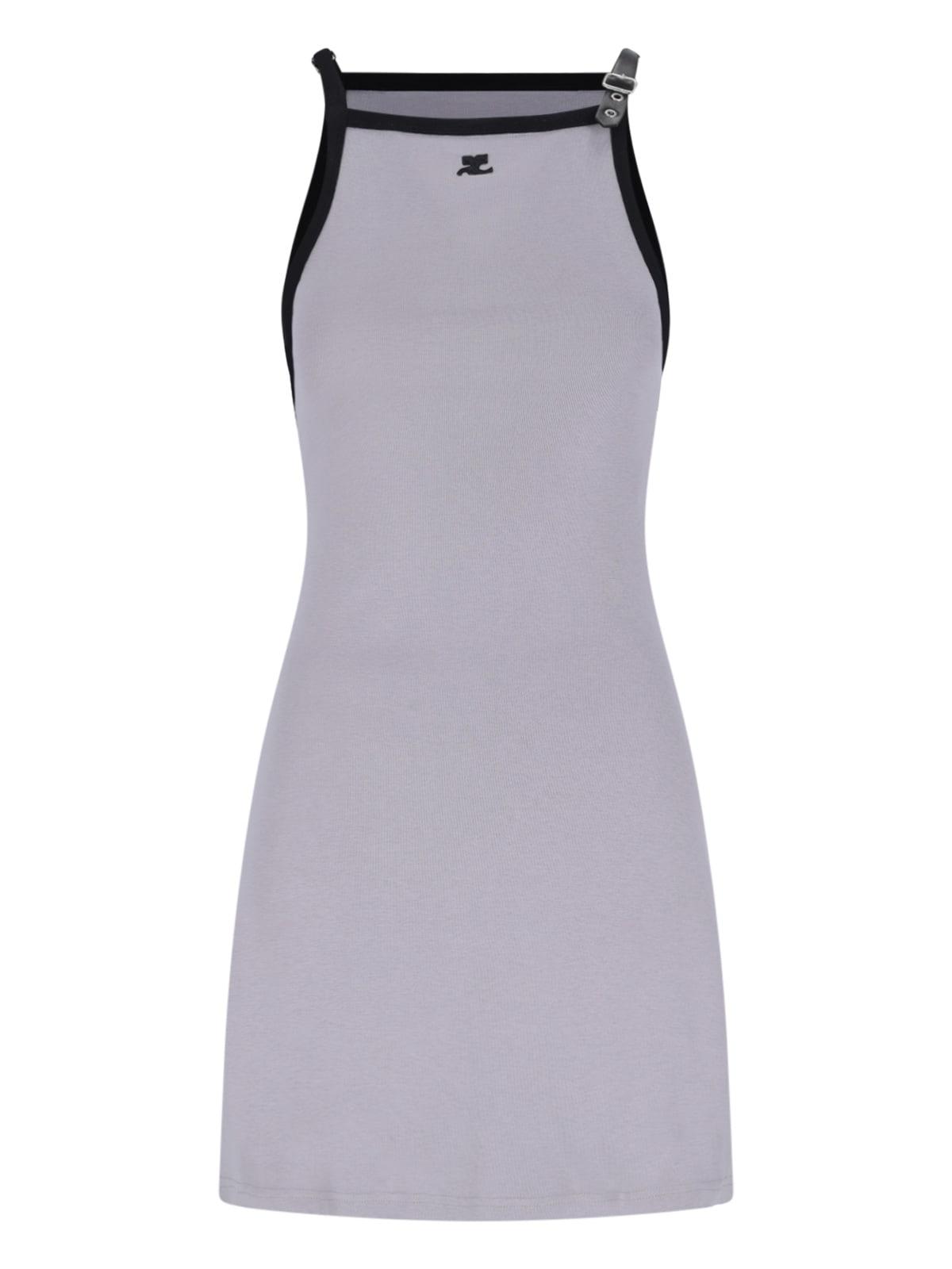 courrèges contrast mini dress